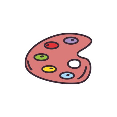 Palet doldurma biçim vektör tasarımını boya