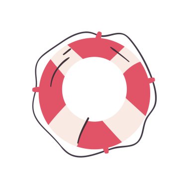 yaz çizgili düz yüzen ikon vektör tasarımı