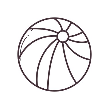 Yaz topu çizgisi biçim vektör tasarımı