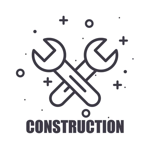 Construction wrenchs tools vector design — Stock Vector