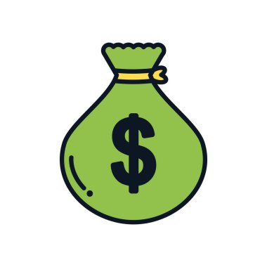 para çantası simgesi, blok satırı biçimi