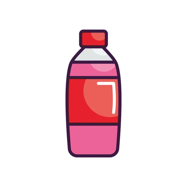 Feuchtigkeitsspendende Flasche Symbol, Linie Farbe Stil — Stockvektor