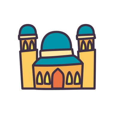 Bayram Mübarek camii doldurma biçimi vektör tasarımı