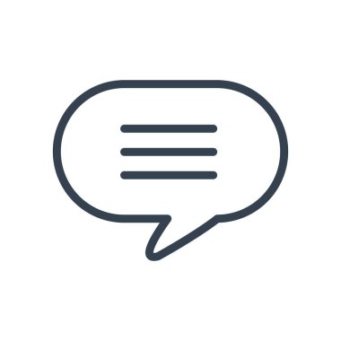 İletişim balonu çizgisi biçim vektör tasarımı