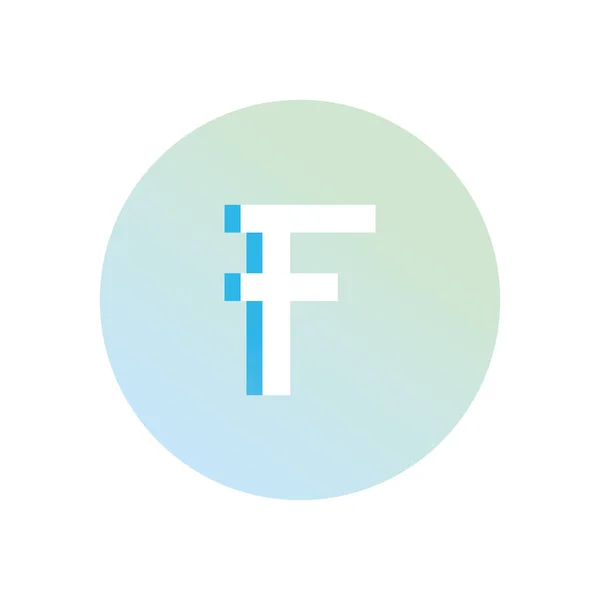 F symbol gradientowy styl ikony wektor projekt — Wektor stockowy