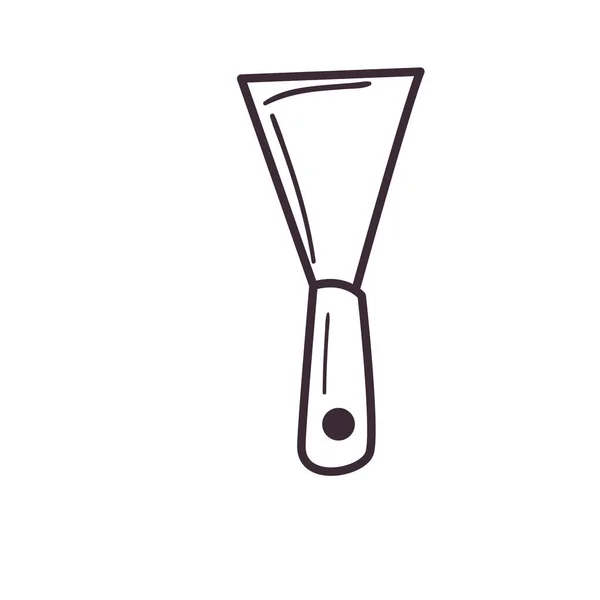 Paint spatula line style icon vector design — Stock Vector