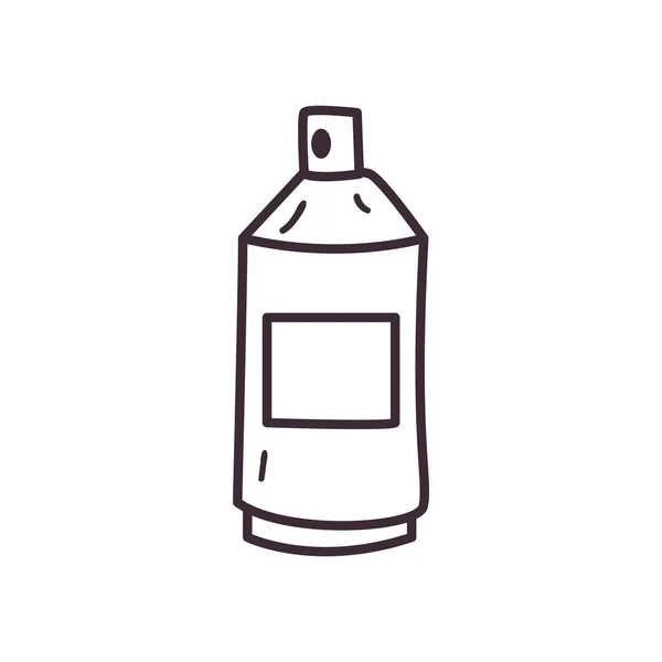 Pintura spray garrafa linha estilo ícone vetor design — Vetor de Stock