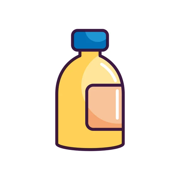 Icono de la botella de medicina, estilo de color de línea — Vector de stock