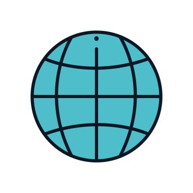 küresel küre simgesi, renk çizgisi biçimi