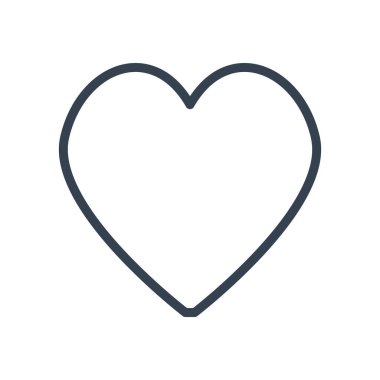 kalp simgesi çizgisi biçim vektör tasarımı