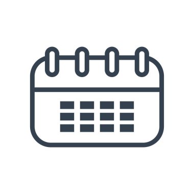 Takvim simgesi çizgi biçim vektör tasarımı