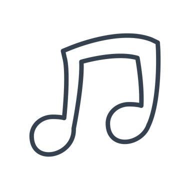 müzik notası simgesi biçimi vektör tasarımı