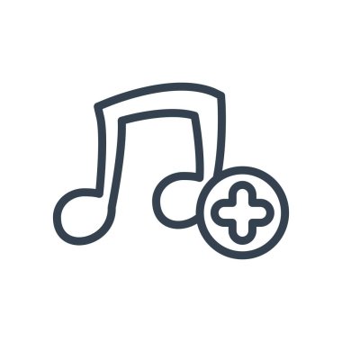 müzik notası ve düğme satırı biçim vektör tasarımı ekle