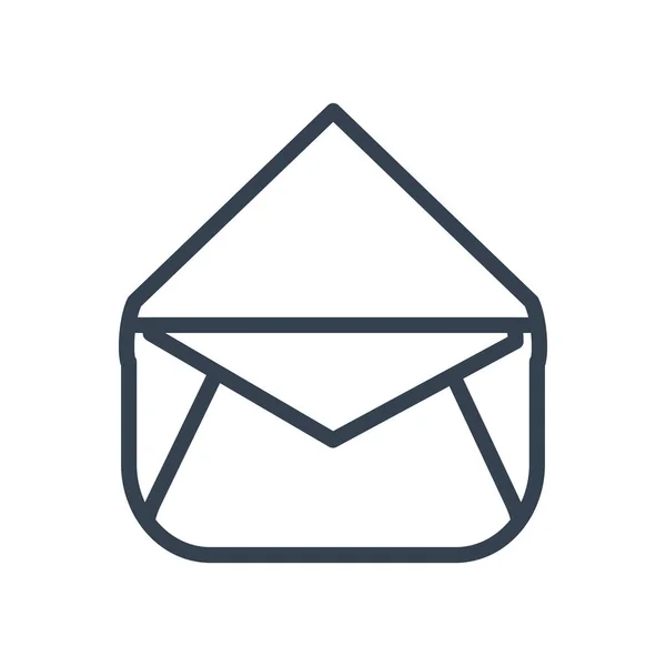 Enveloppe message ligne style icône vectoriel design — Image vectorielle