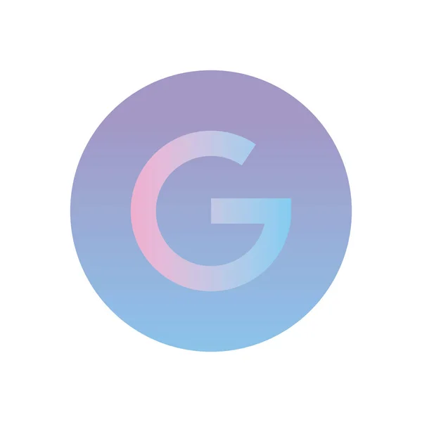 G símbolo gradiente estilo icono vector diseño — Archivo Imágenes Vectoriales