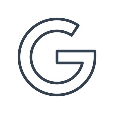 g sembolü biçim vektör tasarımı