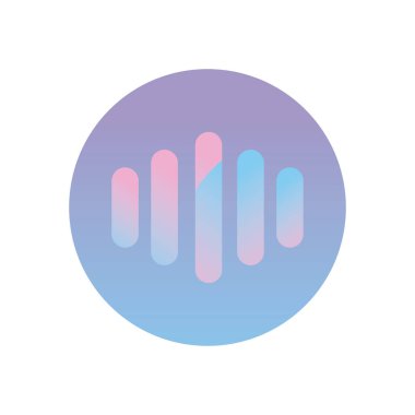 Dalga gradyan biçim gradyan biçim ikon vektör tasarımı