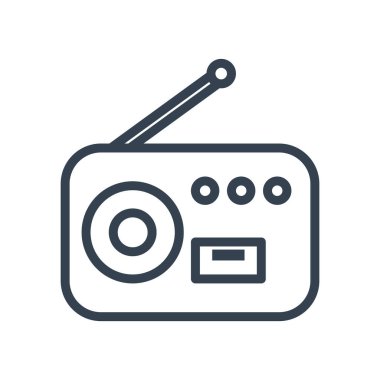 Radyo hattı biçim ikon vektör tasarımı