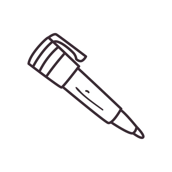 Geïsoleerde pen gereedschap lijn stijl pictogram vector ontwerp — Stockvector