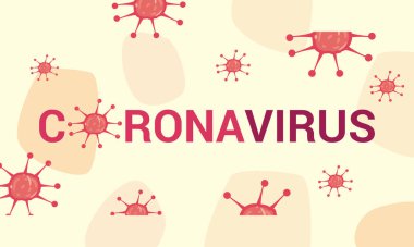 İzole edilmiş koronavirüs bakteri vektör tasarımı