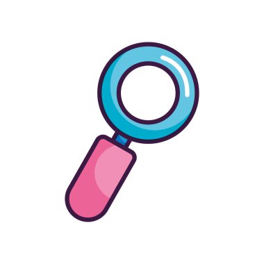 Büyütme cam simgesi, çizgi renk biçimi