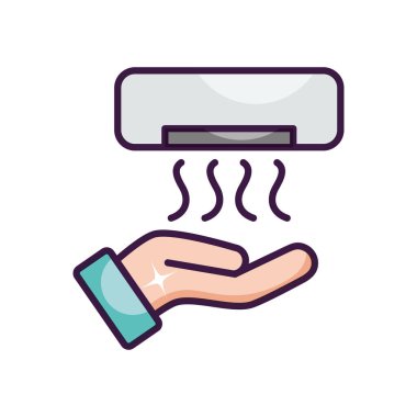 Kurutucu ve el simgesi, satır renk biçimi