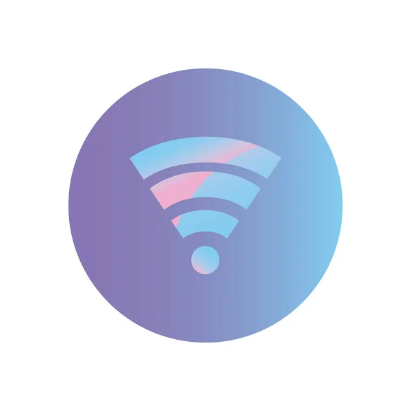 Wifi signal gradient style icon vector design — Stock Vector