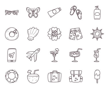 Yaz çizgisi biçim vektör dizaynı