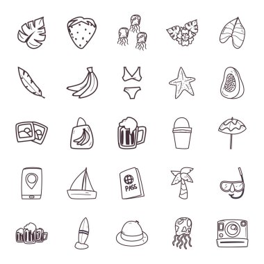 Yaz çizgisi biçim vektör dizaynı