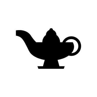 Ramazan kavramı, İslami yağ lambası ikonu, çizgi tarzı