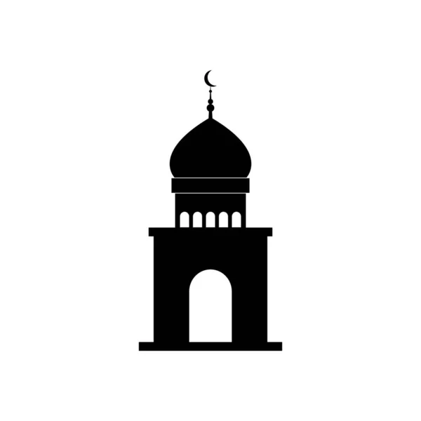 Concepto de ramadán, icono de mezquita, estilo de línea — Vector de stock