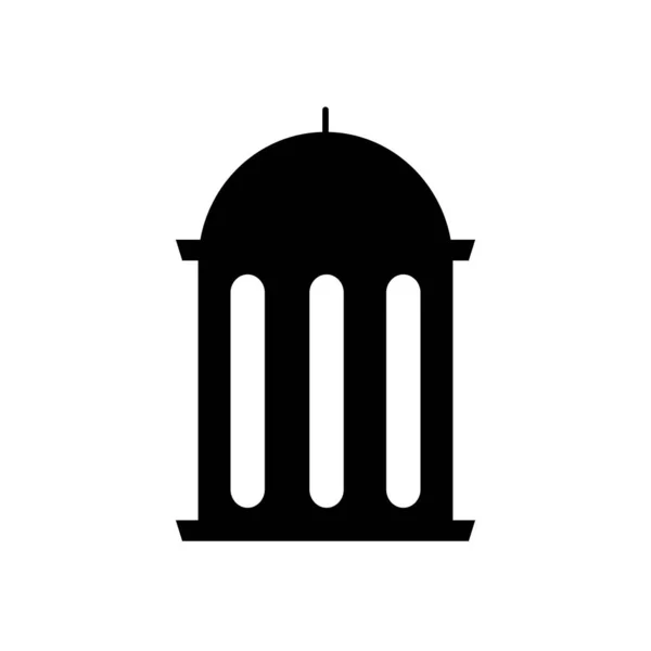 Concepto de ramadán, icono de cúpula de mezquita, estilo de línea — Vector de stock