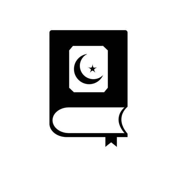 Concept ramadan, icône du Coran islamique, style ligne — Image vectorielle