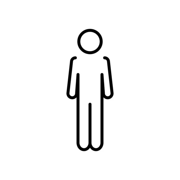 Pictogramme homme debout icône, style ligne — Image vectorielle