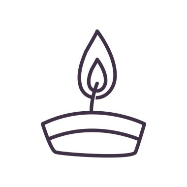 İzole edilmiş mum hattı biçim vektör tasarımı