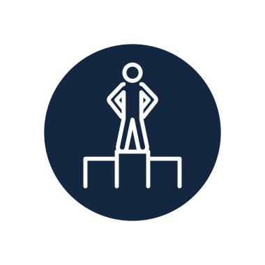 Piktogramcı podyumun birincisi, satır blok biçimi