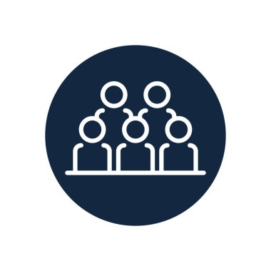 pictogram insan simgesi, satır blok biçimi