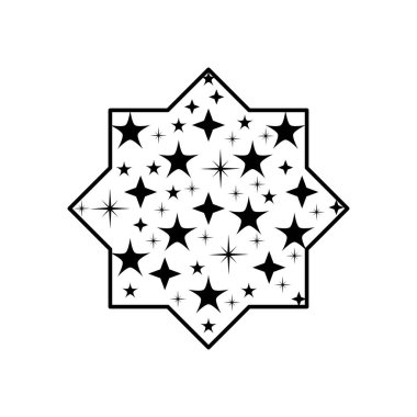 Ramazan kavramı, İslami yıldız simgesi, çizgi biçimi