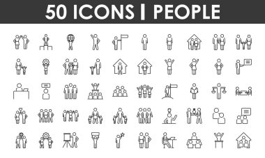 Pictogram insanlarının simge kümesi, satır biçimi