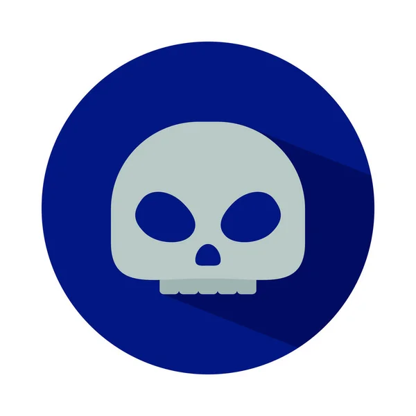 Totenkopf-Emoji-Symbol, Blockstil — Stockvektor