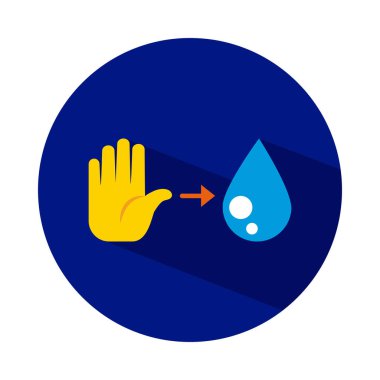 emoji el ve su damlası simgesi, blok biçimi