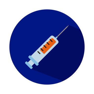 kan ikonlu karikatür şırıngası, blok biçimi