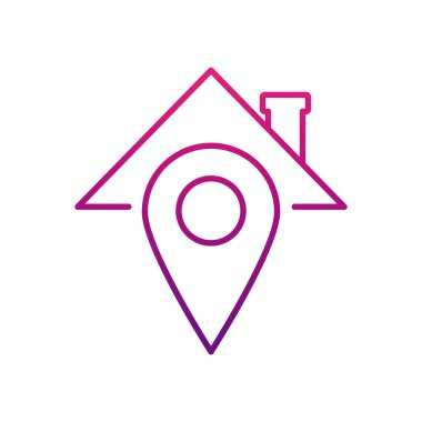 ev konsepti, ev çatısı ve konum rozeti, eğim biçimi