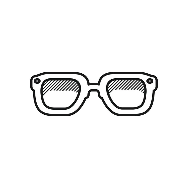 Zonnebril pictogram, lijn en vul stijl — Stockvector