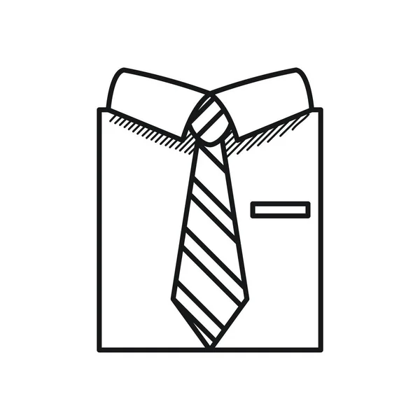 Концепция Happy Fathers Day, элегантная рубашка с иконой галстука, стиль линии — стоковый вектор