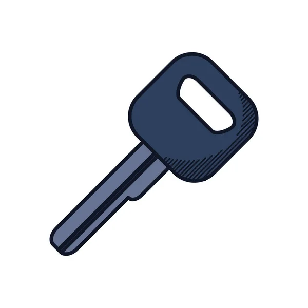 Happy vaters day concept, car key icon, line and fill style — Stockvektor
