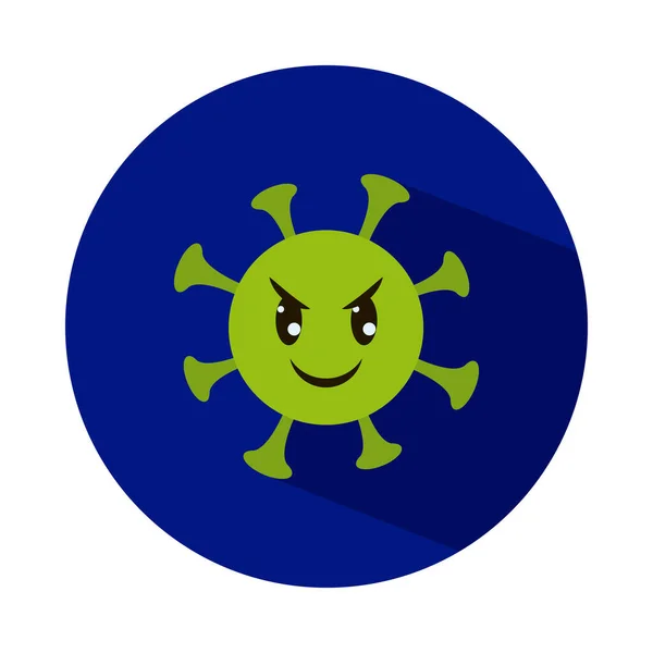 Concetto di Emoji coronavirus, icona di coronavirus emoji arrabbiata, stile block — Vettoriale Stock