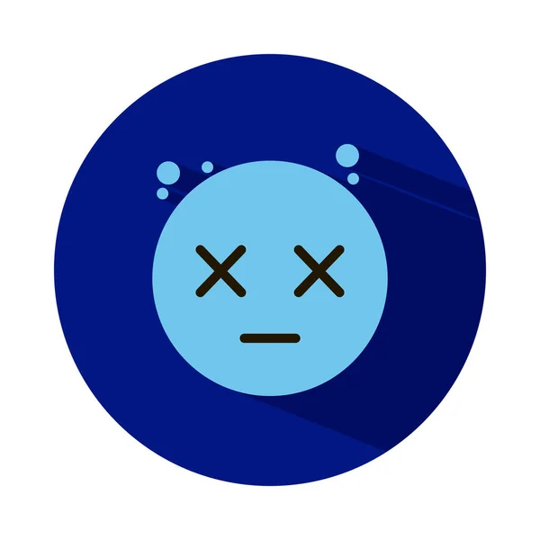 Koncepcja koronawirusa Emojis, martwa ikona emotikony, styl blokowy — Wektor stockowy