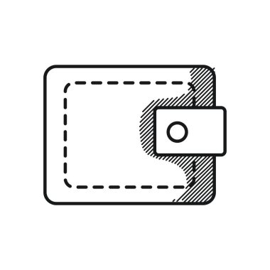 erkek cüzdanı simgesi, satır biçimi