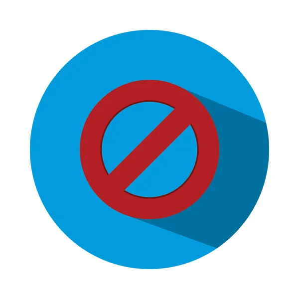 Icono de signo prohibido, estilo de bloque — Vector de stock